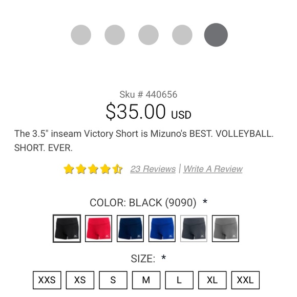 Mizuno NWT Volleyball Shorts - Size XS - Picture 10 of 10